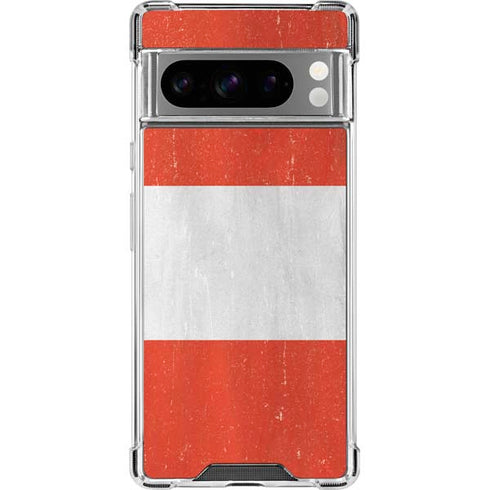 Distressed Austria Flag Google Pixel 8 Pro Clear Case